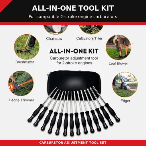 14PCS Carburetor Adjustment Tool with Cleaning Kit