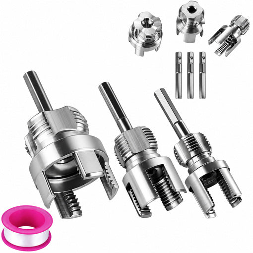3PCS Dual-Function PVC Pipe Threading Tool