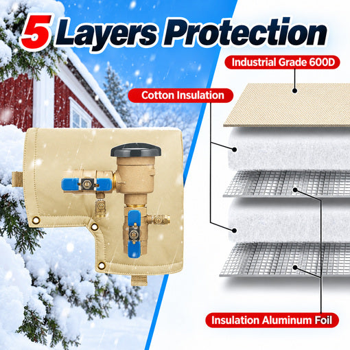 Backflow Preventer Insulation Cover for Vacuum Breaker
