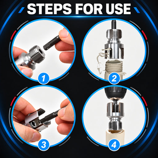 3PCS Dual-Function PVC Pipe Threading Tool