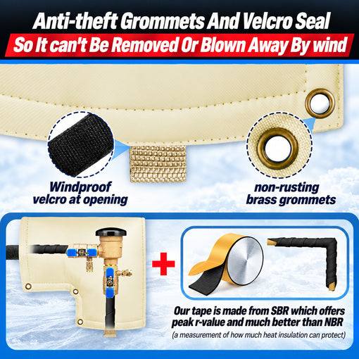 Backflow Preventer Insulation Cover for Vacuum Breaker