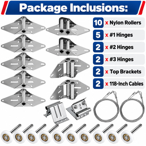Upgraded Garage Door Hardware Kit