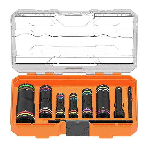 Heavy Duty Quad Socket Impact Flip Socket Set