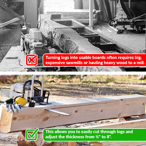 Adjustable Chainsaw Mill Guide Attachment