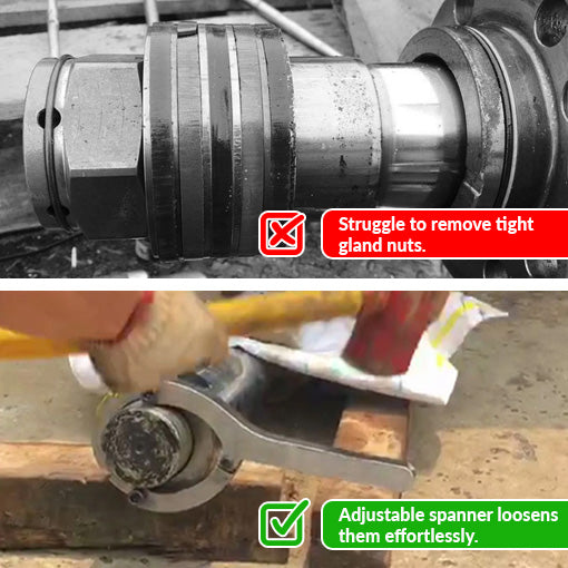 Adjustable Hydraulic Cylinder Gland Nut Wrench