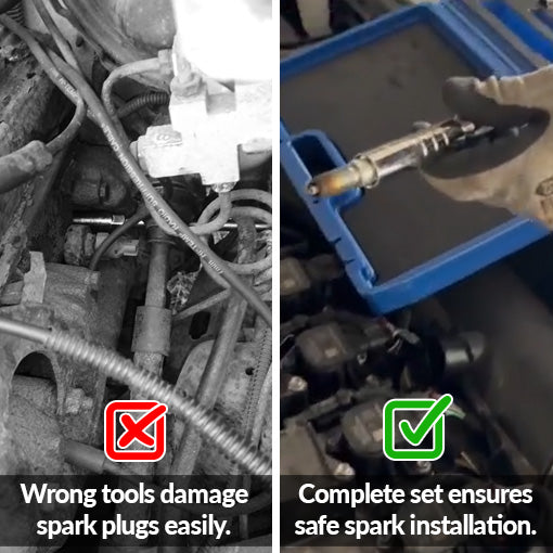 Magnetic Swivel Spark Plug Socket Set with Torque Wrench