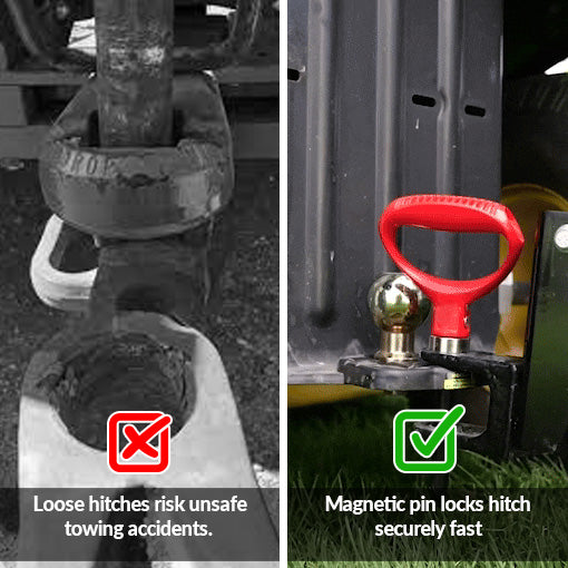 Auto-Lock Magnetic Hitching Pin