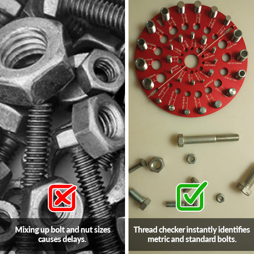 30 Portable Nut and Bolt Thread Checker