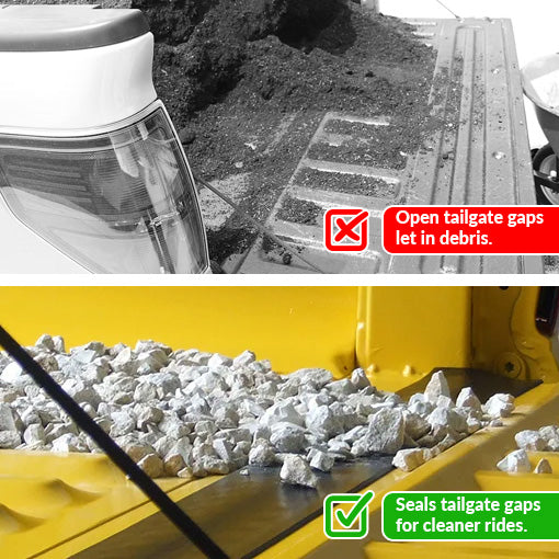 Tailgate Gap Cover with Sidewall Taper Seal