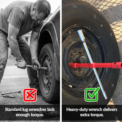 Super-strong 26" Universal Compact Lug Wrench Set