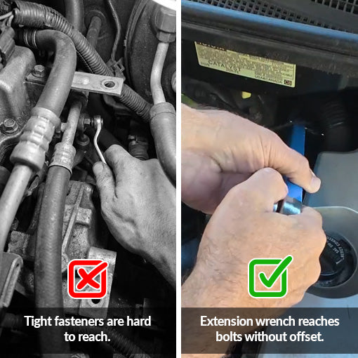 Zero-Degree Offset Extension Wrench Set
