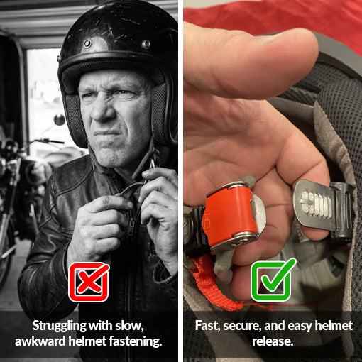 Ratcheted Helmet Quick Release Buckle Kit