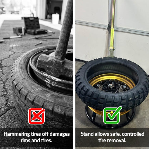 16"-21" Portable Tire Changing Stand and Bead Breaker