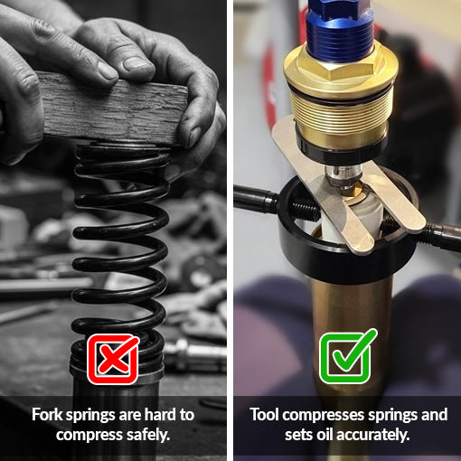 Universal Motorcycle Fork Spring Compressor Tool Set