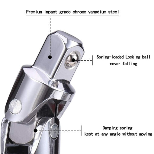 3-Piece Universal Joint Impact Socket Adapter Set