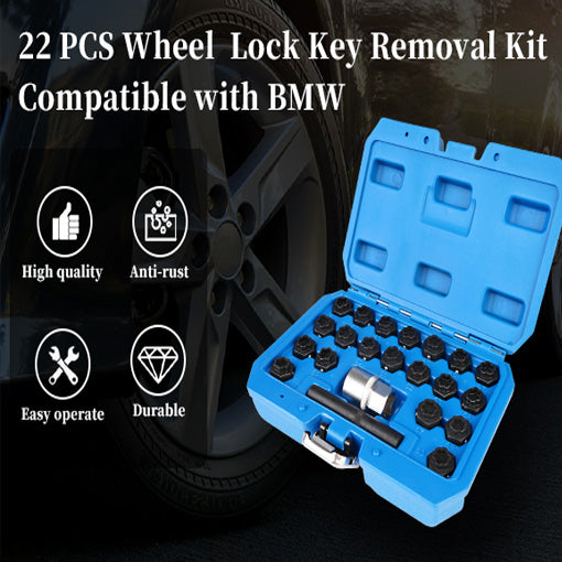 Anti-Theft Wheel Locking Bolt Nut Key Kit