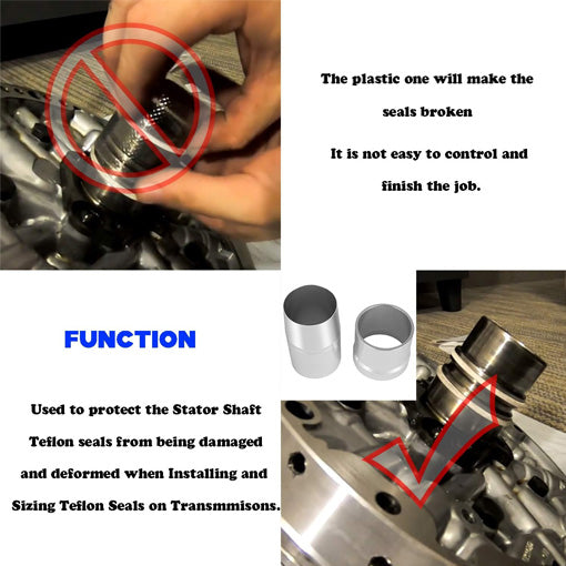 Turbine & Stator Shaft Teflon Seal Installer and Resizer Transmission Tool Set