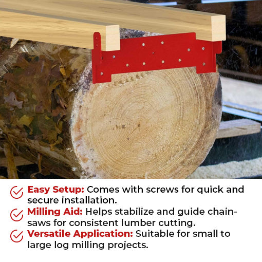 Chainsaw Mill Guide Rail Lumber Metal Brackets