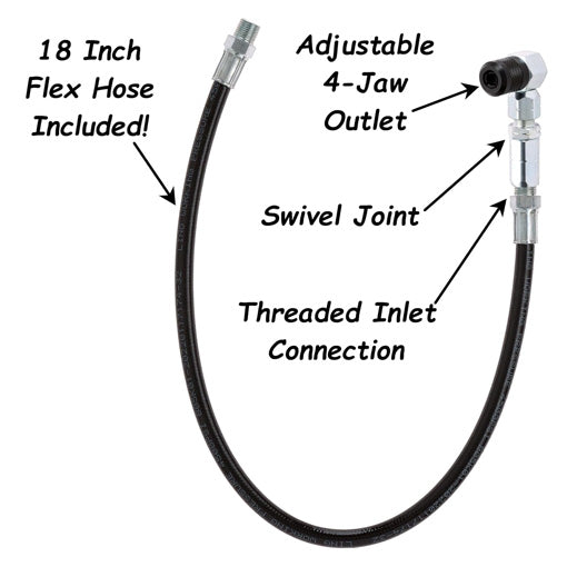 90-Degree Grease Gun Swivel Coupler