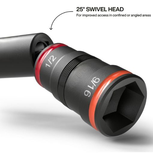 Impact Flip Socket Set with Swivel Adapter