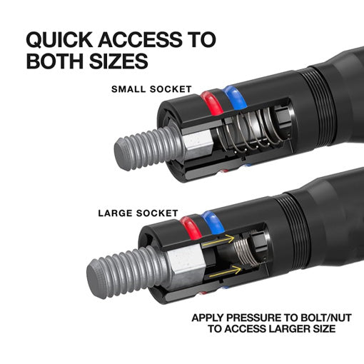 Heavy Duty Quad Socket Impact Flip Socket Set