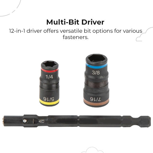 Compact Tight-Space Ratchet & Multi-Bit Tool Set