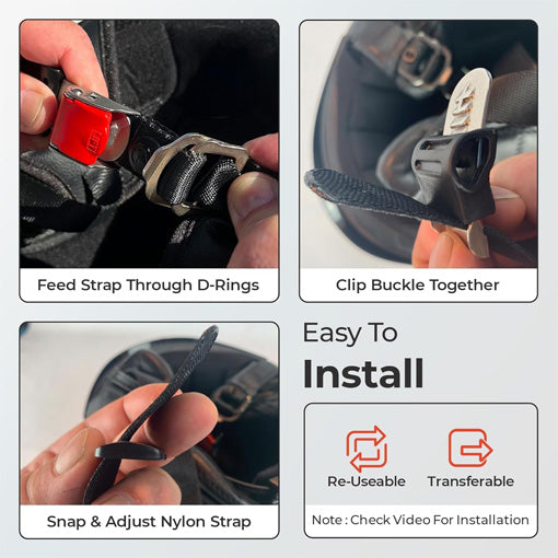 Ratcheted Helmet Quick Release Buckle Kit
