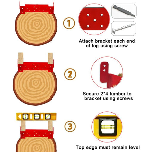 Chainsaw Mill Guide Rail Lumber Metal Brackets