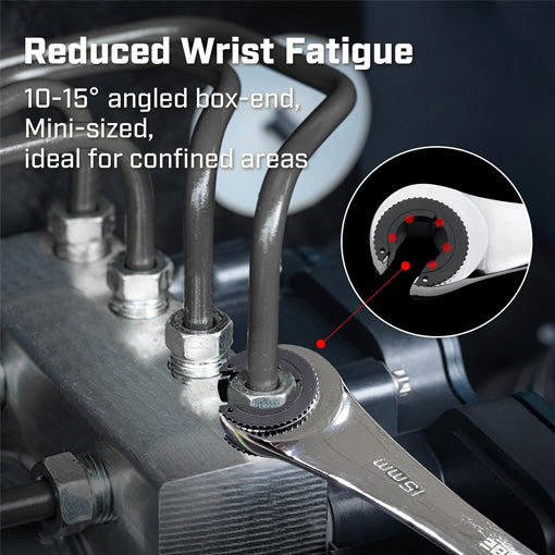 Ratcheting Open-end Brake Line Wrench Set