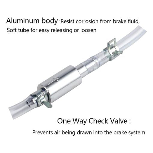 Motorcycle Clutch Brake Bleeder Hose and One-Way Check Valve
