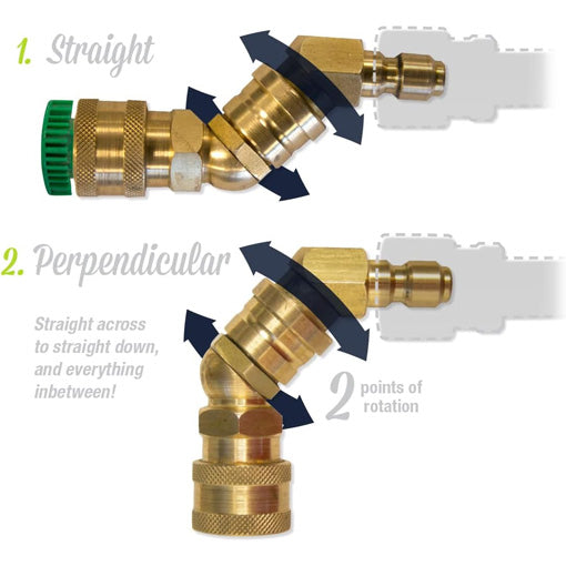 Multi-position Pressure Washer Attachment Nozzle