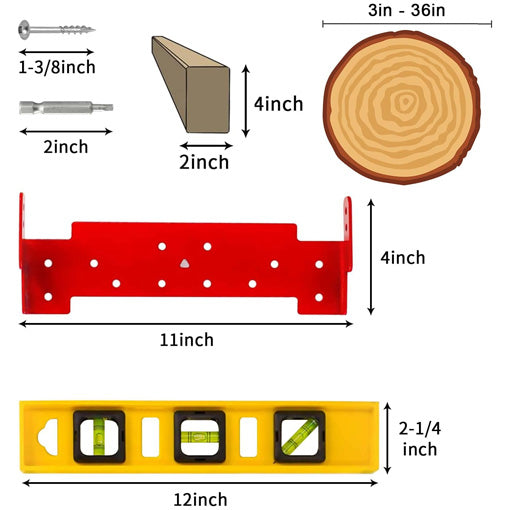 Chainsaw Mill Guide Rail Lumber Metal Brackets