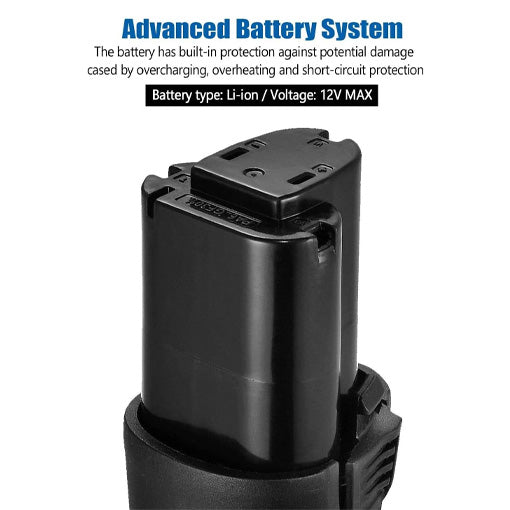 12V Cordless Brushless Ratchet Wrench & Impact Wrench Combo Tool