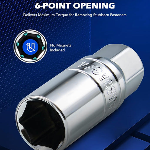 Magnetic Swivel Spark Plug Socket Set with Torque Wrench