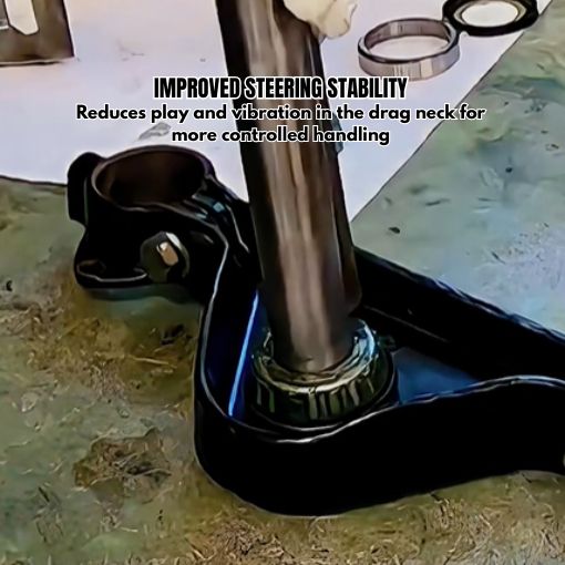 Steering Drag Neck Stem Post Bearing, Race & Seal Replacement Kit for Harley