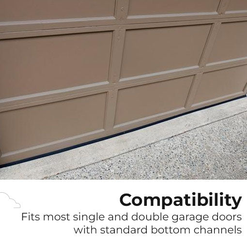 Garage Door Bottom Rubber Seal Set (with Nails)