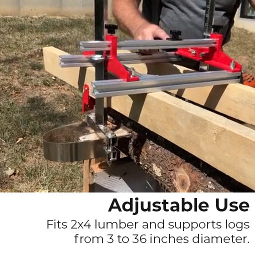 Chainsaw Mill Guide Rail Lumber Metal Brackets