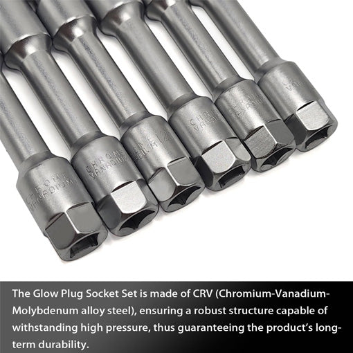 Universal Joint Extra Long Glow Plug Socket Set