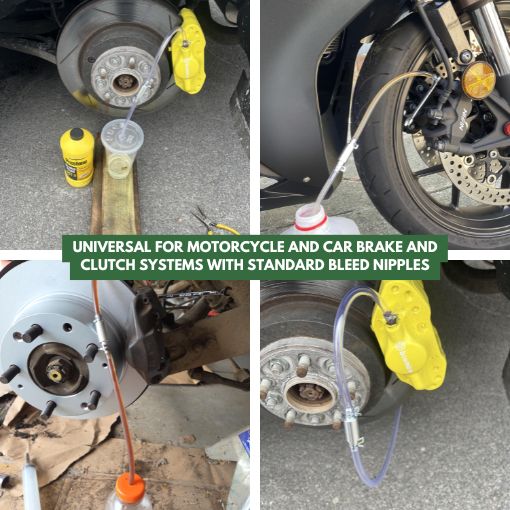Motorcycle Clutch Brake Bleeder Hose and One-Way Check Valve