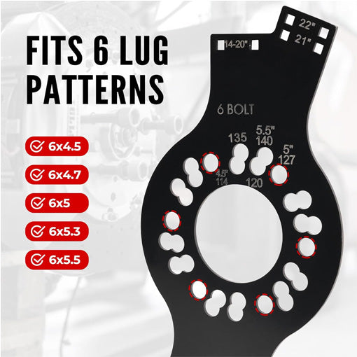 Wheel Fitment Tool with Tire Size Attachment