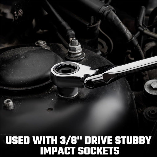 Extra Long Flex Head Ratchet Wrench