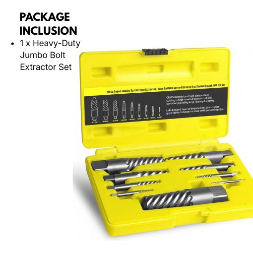 Heavy-Duty Jumbo Bolt Extractor Set