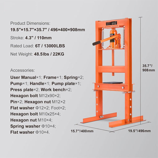 Hydraulic Shop Press Machine