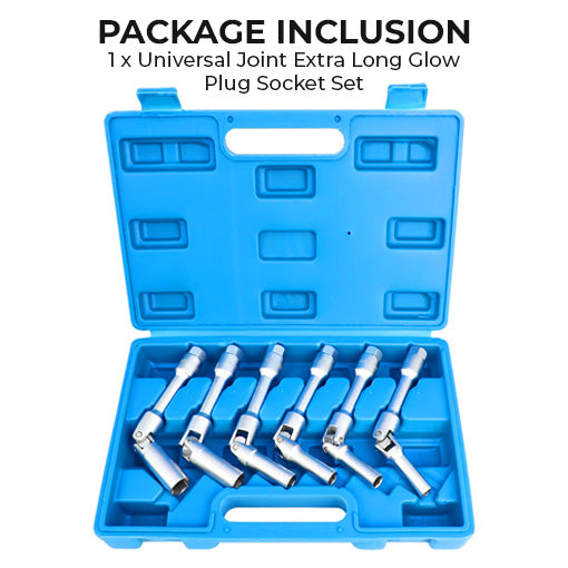 Universal Joint Extra Long Glow Plug Socket Set
