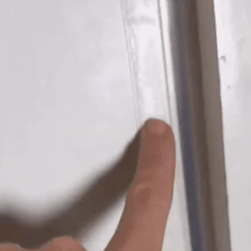 Anti-Draft Adhesive and Flexible Flap to Seal Gaps