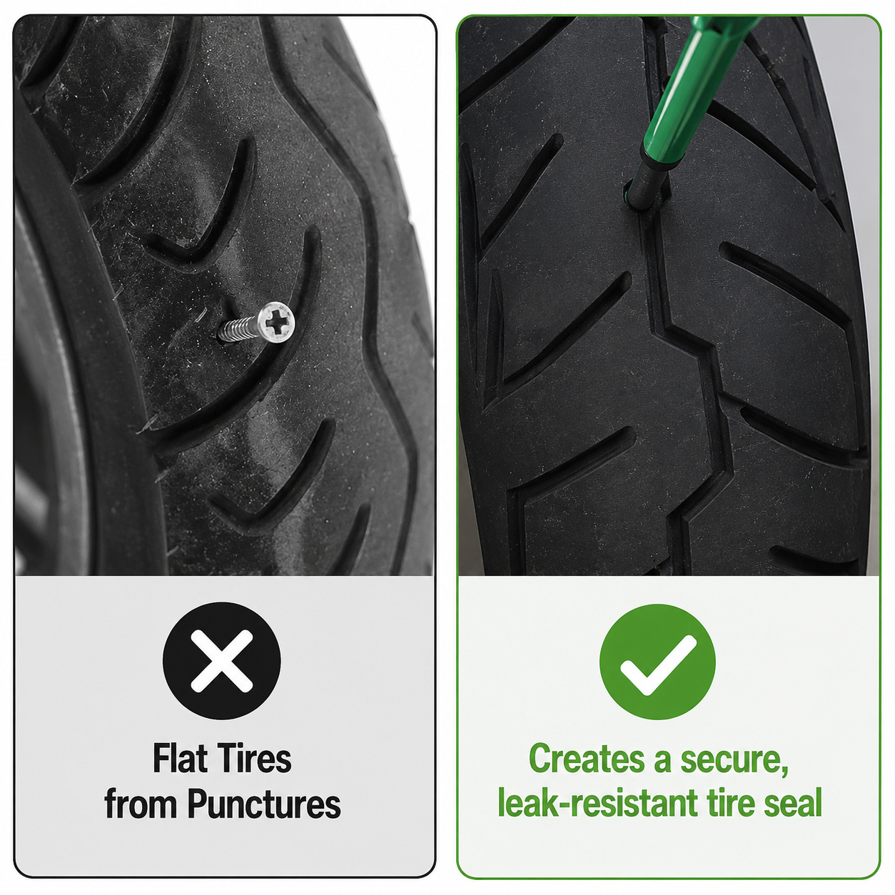 Tubeless Tire Puncture Repair Kit with Mushroom Plugs