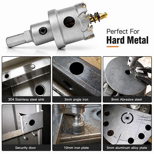 12-Piece Carbide Hole Saw Kit 5/8" - 2-1/8"