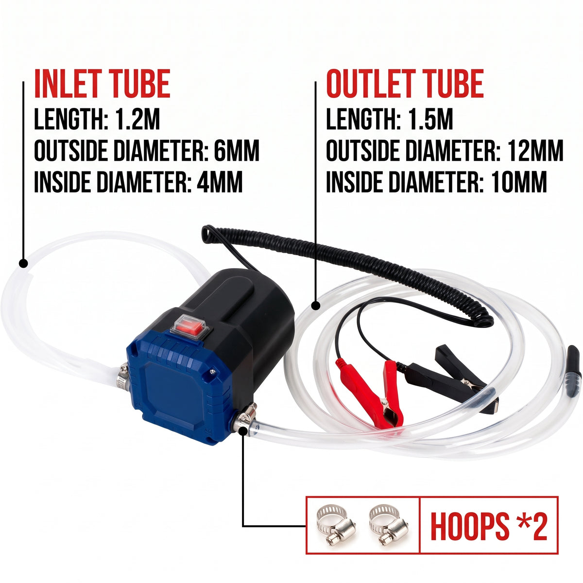 12V 80W Electric Oil Change Pump Extractor