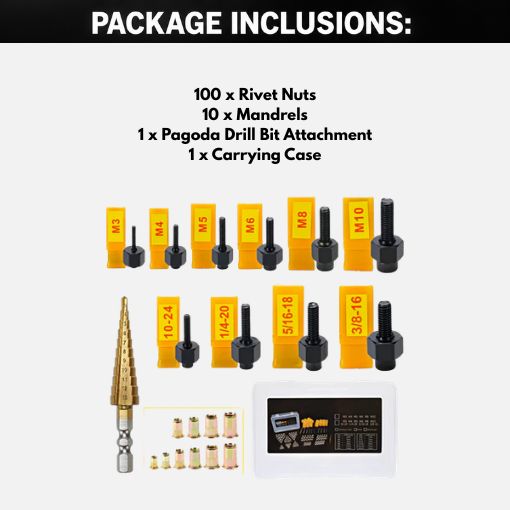 112Pcs Rivet Nut Tool Set