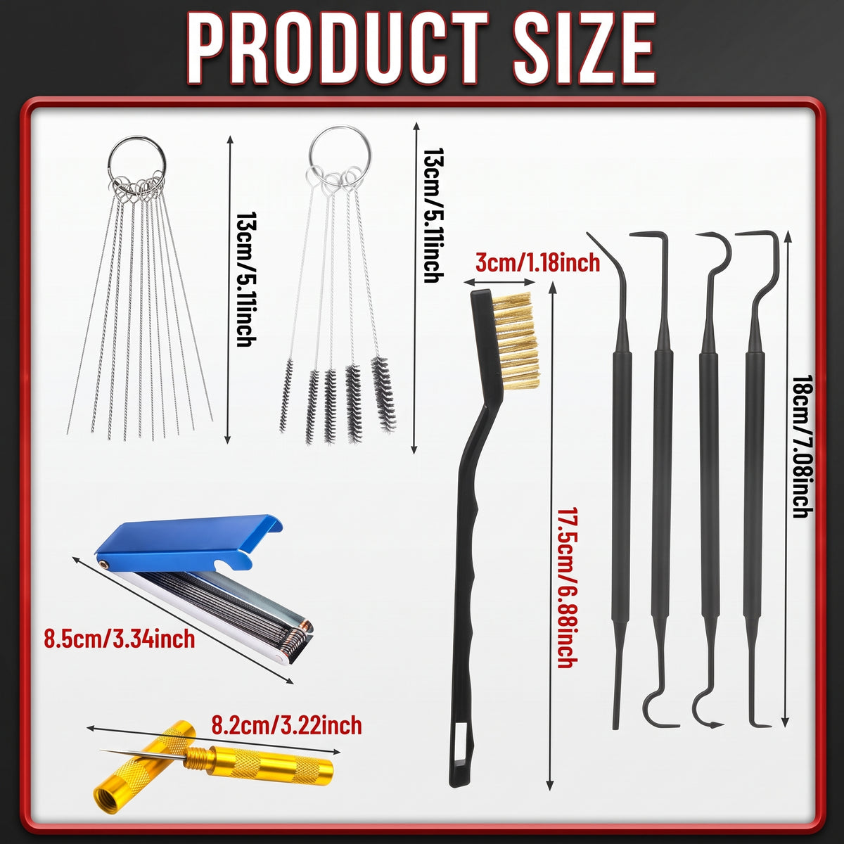 9-Piece Universal Carburetor Cleaning Tool Kit